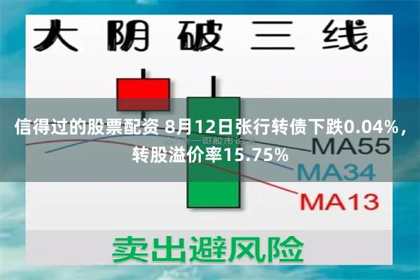 信得过的股票配资 8月12日张行转债下跌0.04%，转股溢价率15.75%