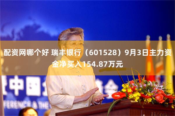 配资网哪个好 瑞丰银行（601528）9月3日主力资金净买入154.87万元